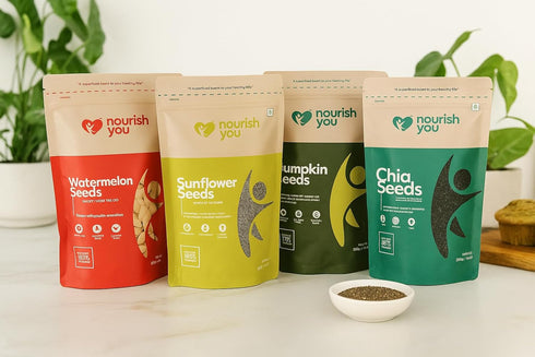 Nourish You Raw Mixed Seeds Combo Pack of 4