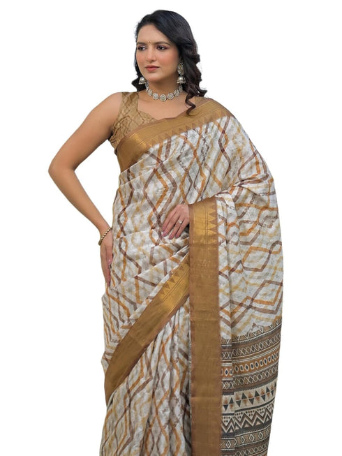 Vasthrlay Printed Weaving Unstitched Multicolor Saree