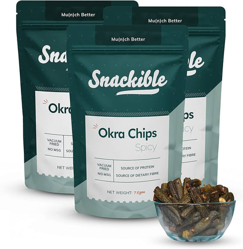 Snackible Spicy Okra Chips