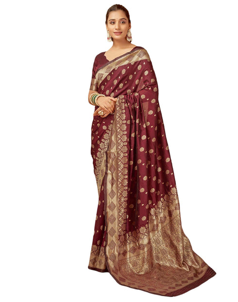 Vasthrlay Gold Banarasi Saree