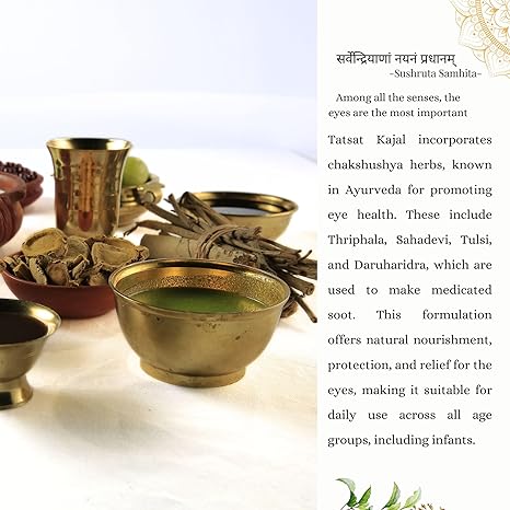 Tatsat 100% Natural Certified Ayurvedic Kajal With Pure Herbs