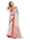 Vasthrlay Womens Printed Unstitched Light Green Saree