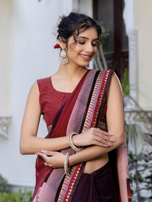 Vasthrlay Georgette Printed Light Saree
