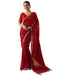 Vasthrlay Georgette Embroidery Unstitched Dark Green Saree
