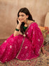Vasthrlay Georgette Bandhani Embroidered Unstitched Ethnic Wear
