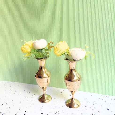Pure Brass Flower Vase Set of 2