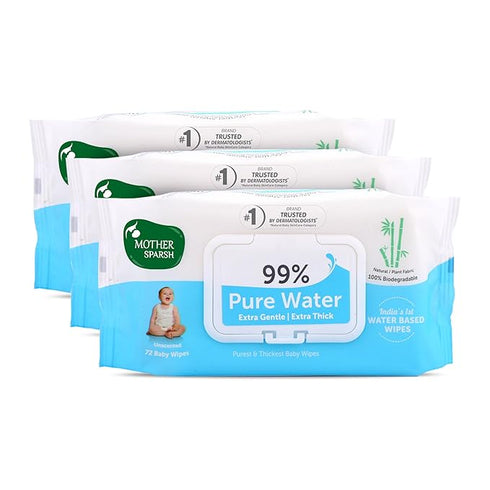 Mother Sparsh Unscented 99% Pure Water (Unscented) Baby Wipes