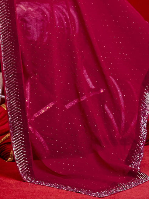 Vasthrlay Bandhani Printed Dusty Saree