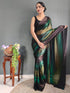 Vasthrlay Womens Georgette Unstitched Brown Saree