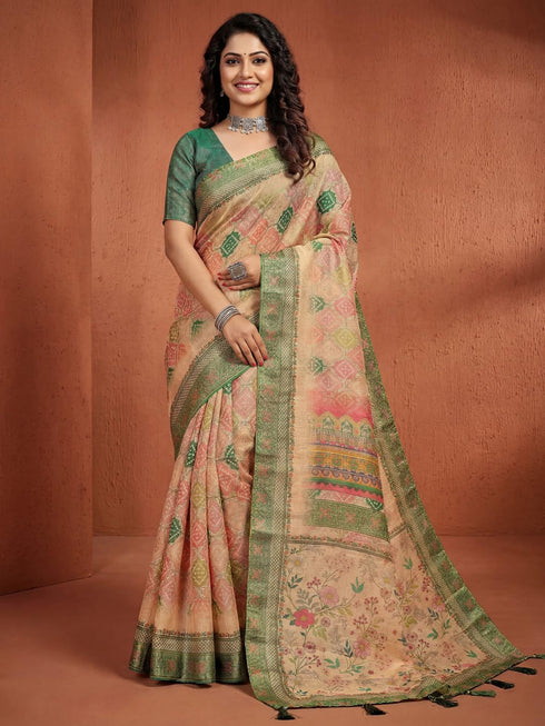 Vasthrlay Madhubani Unstitched Sai Ethnic Wear