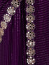 Vasthrlay Georgette Embrodered Mauve Saree