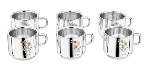 Stainless SteelTea & Coffee Cup | Set of 6