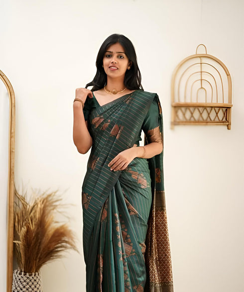Vasthrlay Banarasi Unstitched Saree