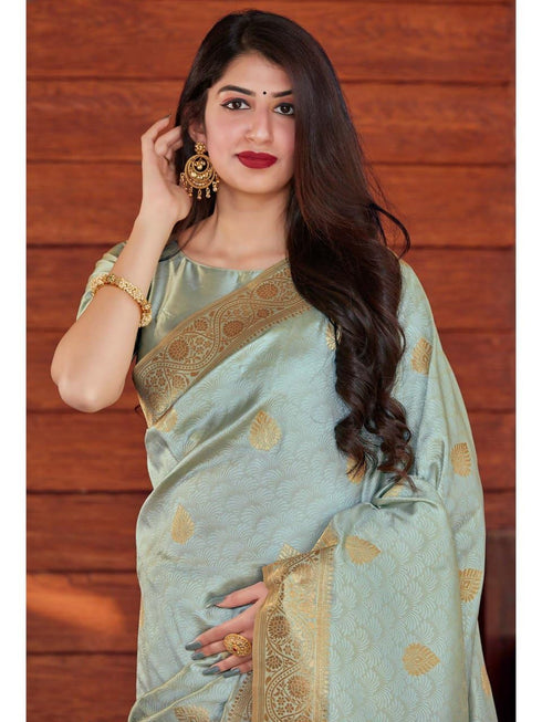 Vasthrlay Kanjivaram Unstitched Saree