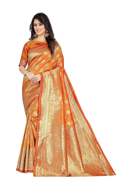 VasthrlayMustard Kanchipuram Saree