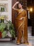 Vasthrlay Sequins Embroidery Unstitched Maroon Saree
