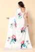 Vasthrlay White Unstitched Saree