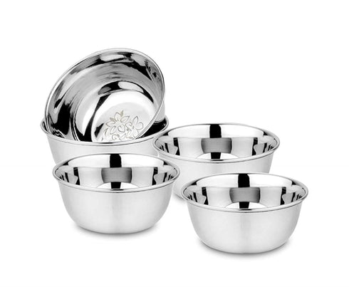 Stainless Steel Heavy Gauge Bowl Set Of 6 Piece