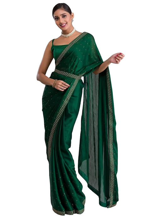 Vasthrlay Chiffon Siroski Diamond Ethnic Wear