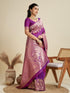 Vasthrlay Kanjivaram Wedding Banarasi Weaving Wine Pink