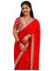 Vasthrlay Emboidered Embroidered Juhi Red Free Ethnic Wear