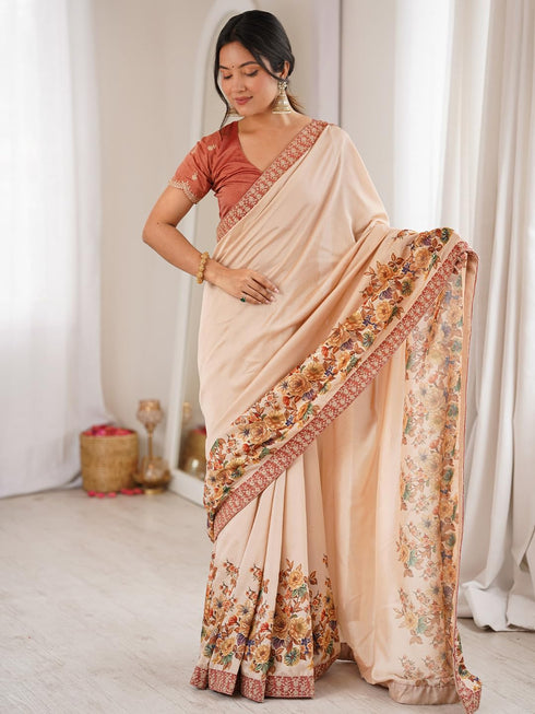 Vasthrlay Lavender Embroidered Unstitched Fl Ethnic Wear