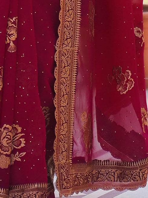 Vasthrlay Weaving Dusty Saree
