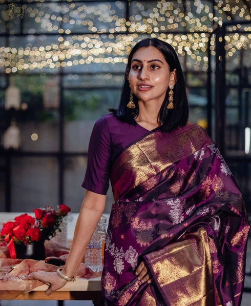 Vasthrlay Kanjivaram Unstitched Saree
