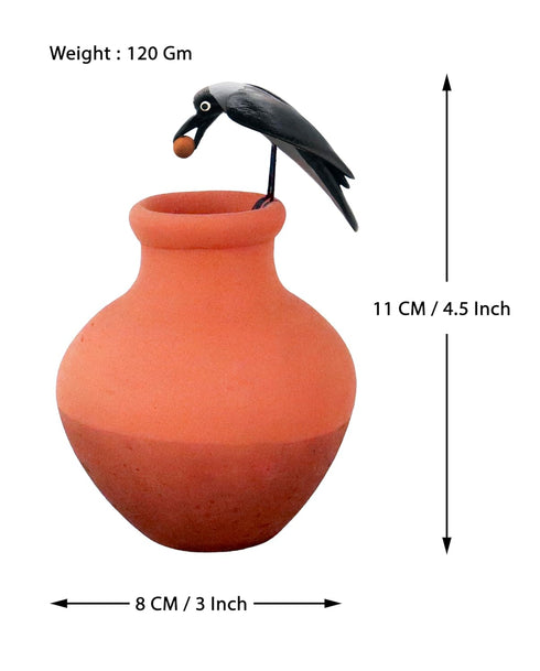 Krishnanagar Handmade Clay Gift & Decor Clever Thirsty Crow