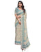 Vasthrlay Womens Printed Unstitched Light Green Saree