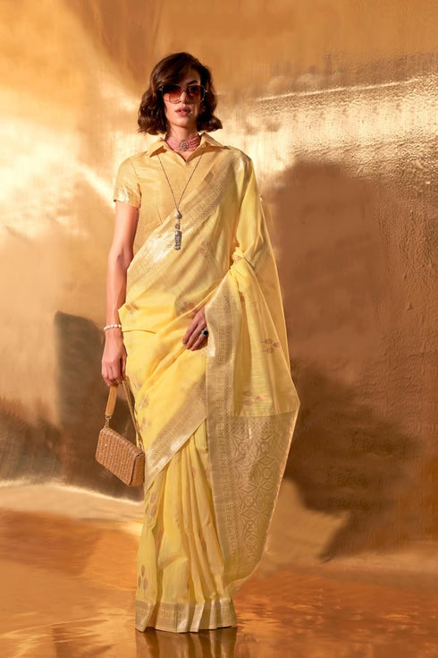 Vasthrlay Kanjivaram Cotton Unstitched Ethnic Wear