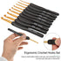 Black Gold Crochet Hooks Needles for Arthritic Hands, Crochet Hook Set Ergonomic Soft
