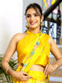 Vasthrlay Georgette Printed Unstitched Wine Saree