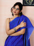 Vasthrlay Chanderi Printed Unstitched Black Saree
