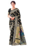 Vasthrlay Weaving Banarasi Unstitched Peacock Blue Saree