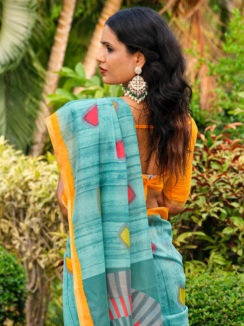 Vasthrlay Yellow Unstitched Sr Ethnic Wear