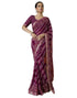 Vasthrlay Georgette Bandhani Unstitched Purple Saree