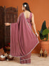 Vasthrlay Maroon Georgette Border Unstitched Saree