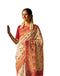 Vasthrlay Banglori Printed Unstitched Peach Saree