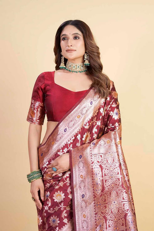 Vsathrlay Kanjivaram Banarasi Festival Wedding Ethnic Wear