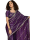 Vasthrlay Scalloped Embroidery Purple Saree