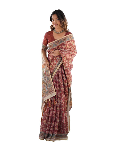 Vasthrlay Handloom Grey Beige Traditional Saree