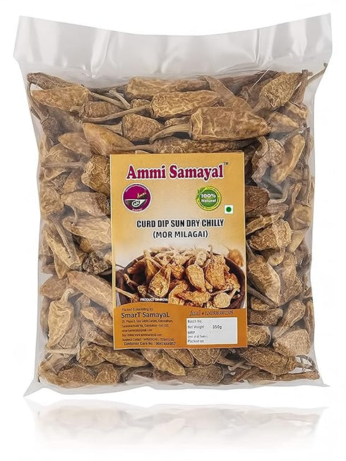Ammi Samayal Curd Dip Sun Dry Chilly (MorMilagai Vathal) 350gm