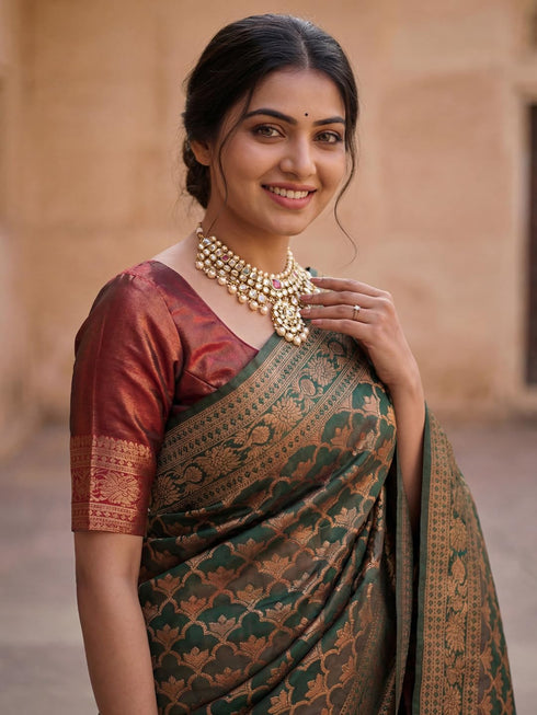 Vasthrlay Kanjivaram Woven Blouse Ethnic Wear