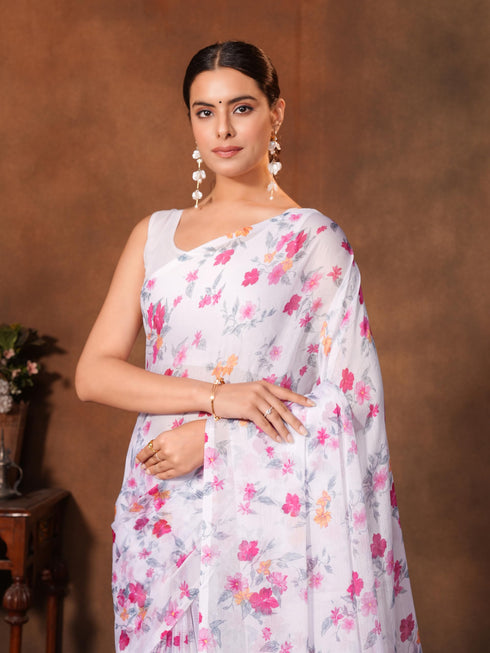 Vasthrlay Chiffon Floral Saree