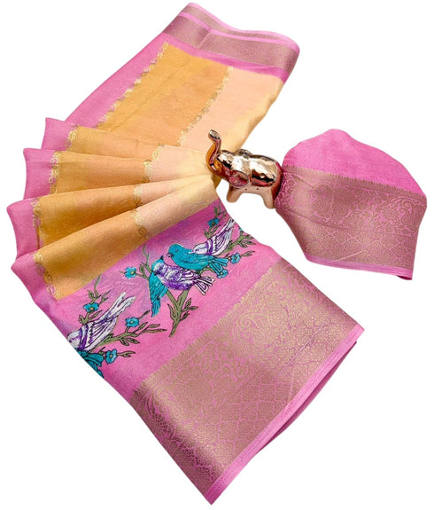 Vasthrlay Bandhani Kanjivaram Weaving