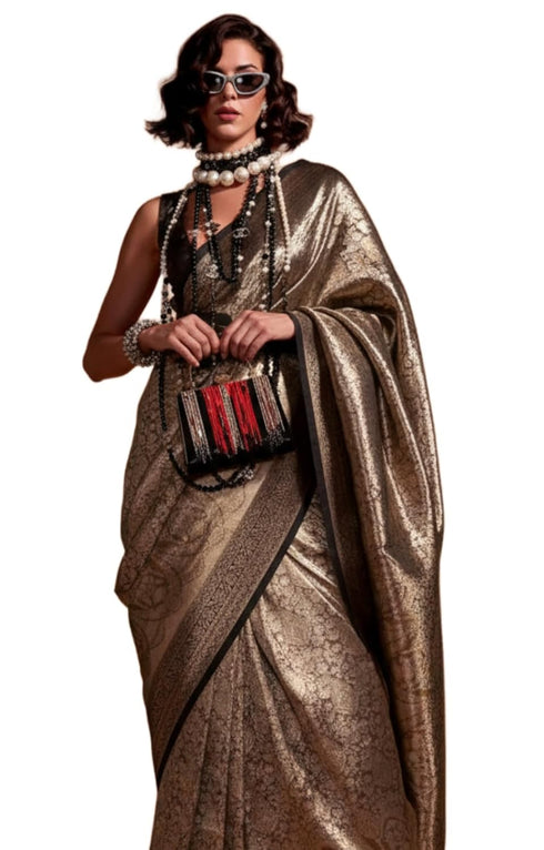 Vasthrlay Traditional Kanjivaram Intricate Unstitched Saree