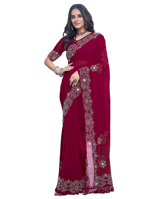 Vasthrlay Georgette Dark Saree