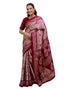 Vasthrlay Womens Printed Unstitched Maroon Saree