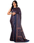 Vasthrlay Womens Printed Unstitched Brown Saree